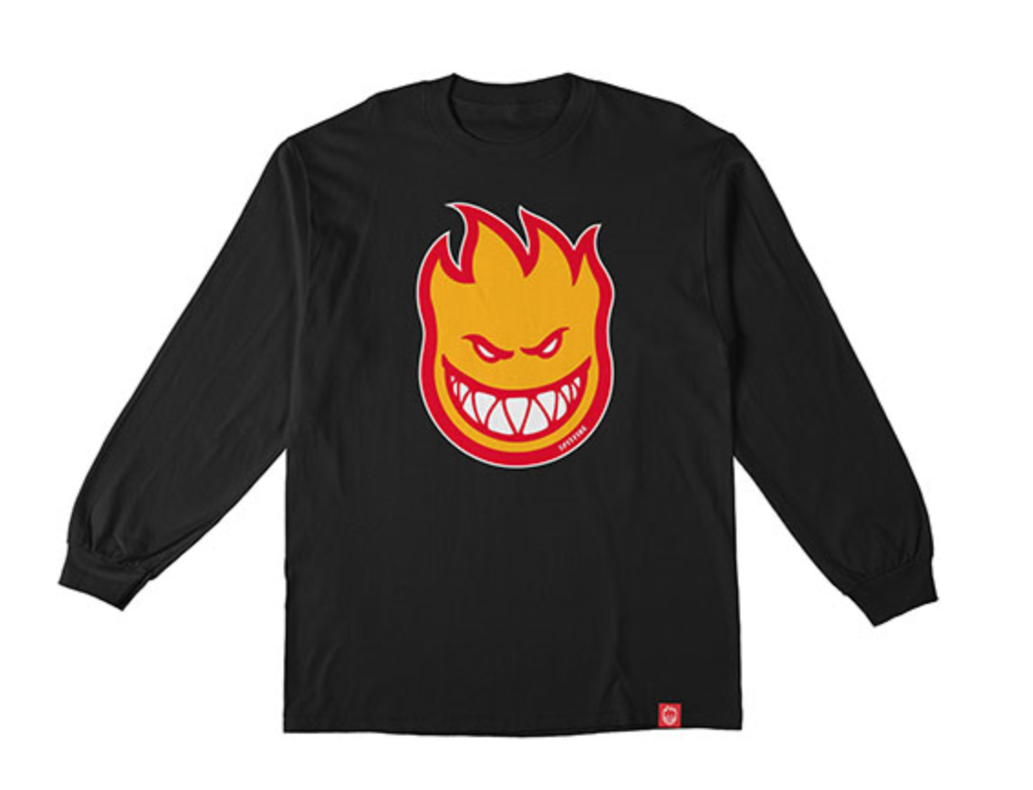 SPITFIRE BIGHEAD FILL BLACK/GOLD/RED LS M