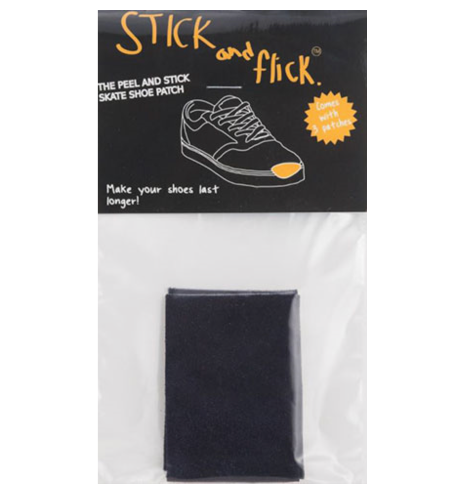 STICK & FLICK NAVY SUEDE PEEL AND STICK SHOE PATCH