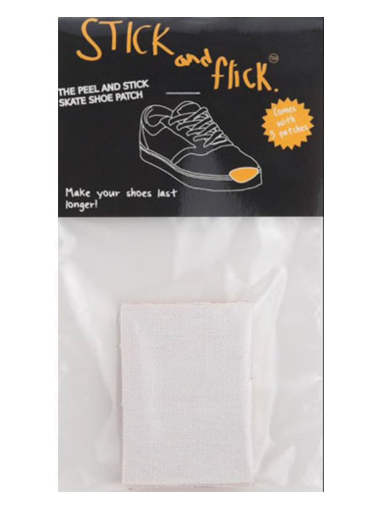 STICK & FLICK WHITE CANVAS PEEL AND STICK SHOE PATCH