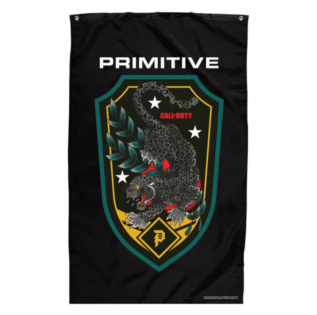 PRIMITIVE BLACK JAGUAR BANNER BLACK