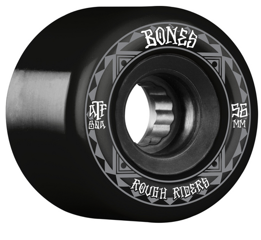 BONES ATF ROUGH RIDER RUNNERS 56MM 80A BLACK (Set of 4)