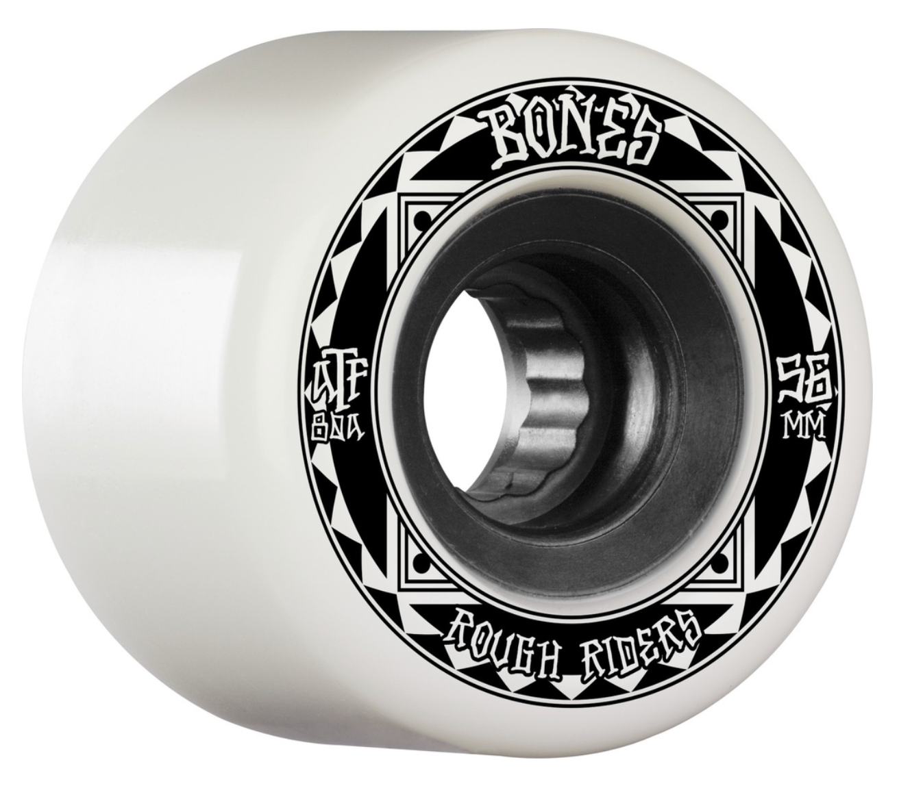 BONES ATF ROUGH RIDER RUNNERS 56MM 80A WHITE (Set of 4)