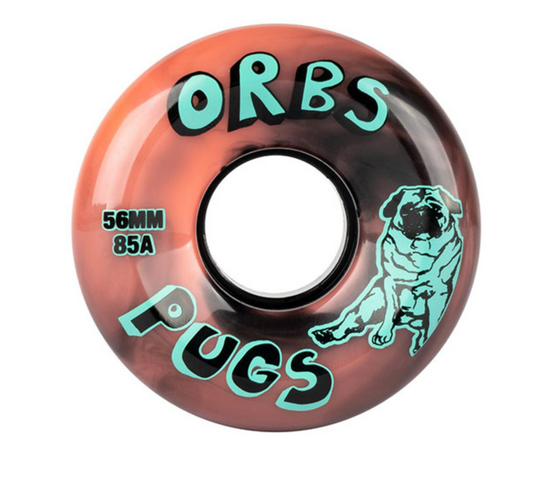 ORBS PUGS CORAL/BLACK SWIRL 56MM 85A (Set of 4)