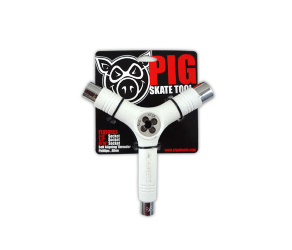 PIG TRI-SOCKET THREADER SKATE TOOL WHITE