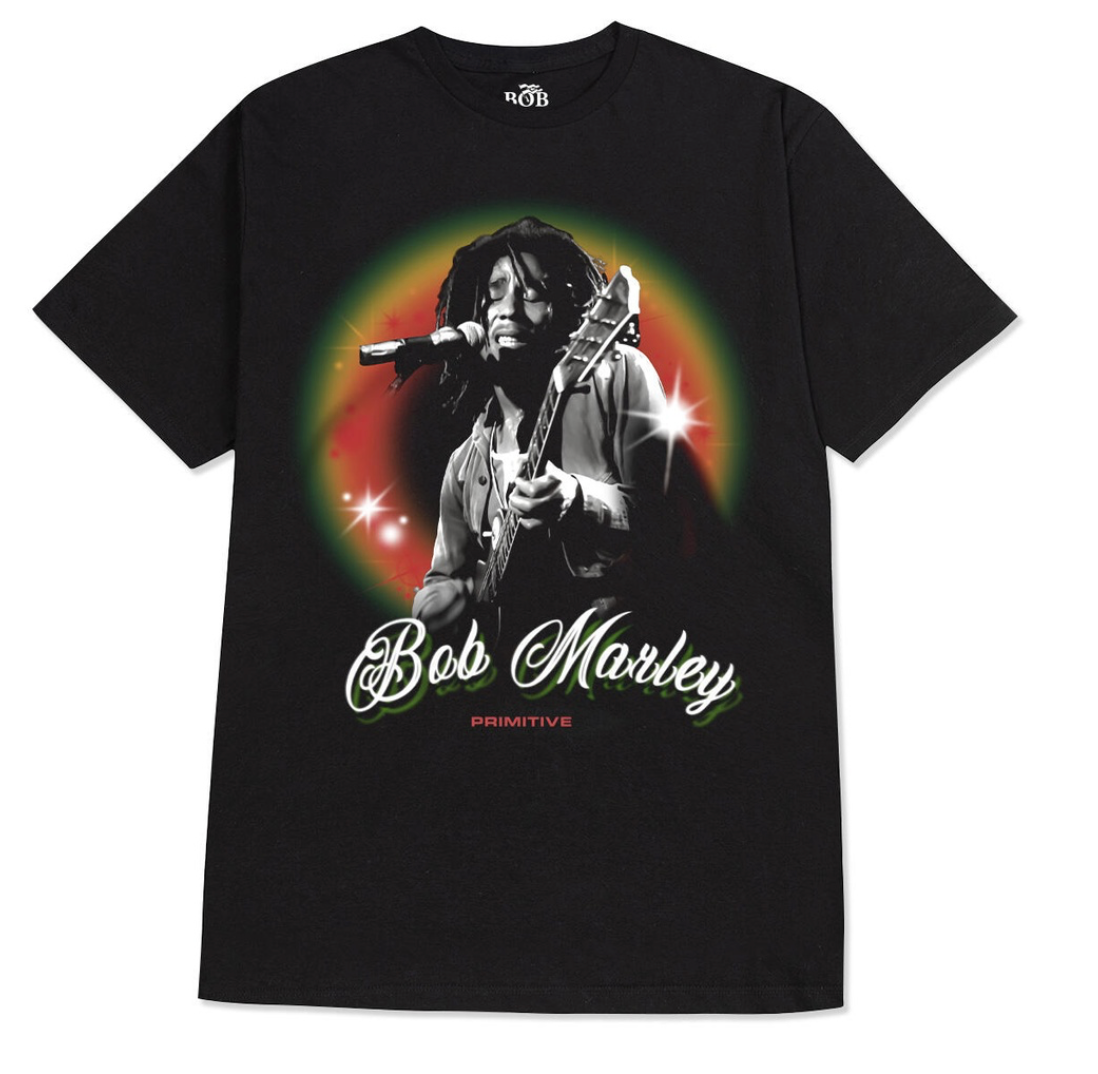 PRIMITIVE X BOB MARLEY DREAMS BLACK SS M