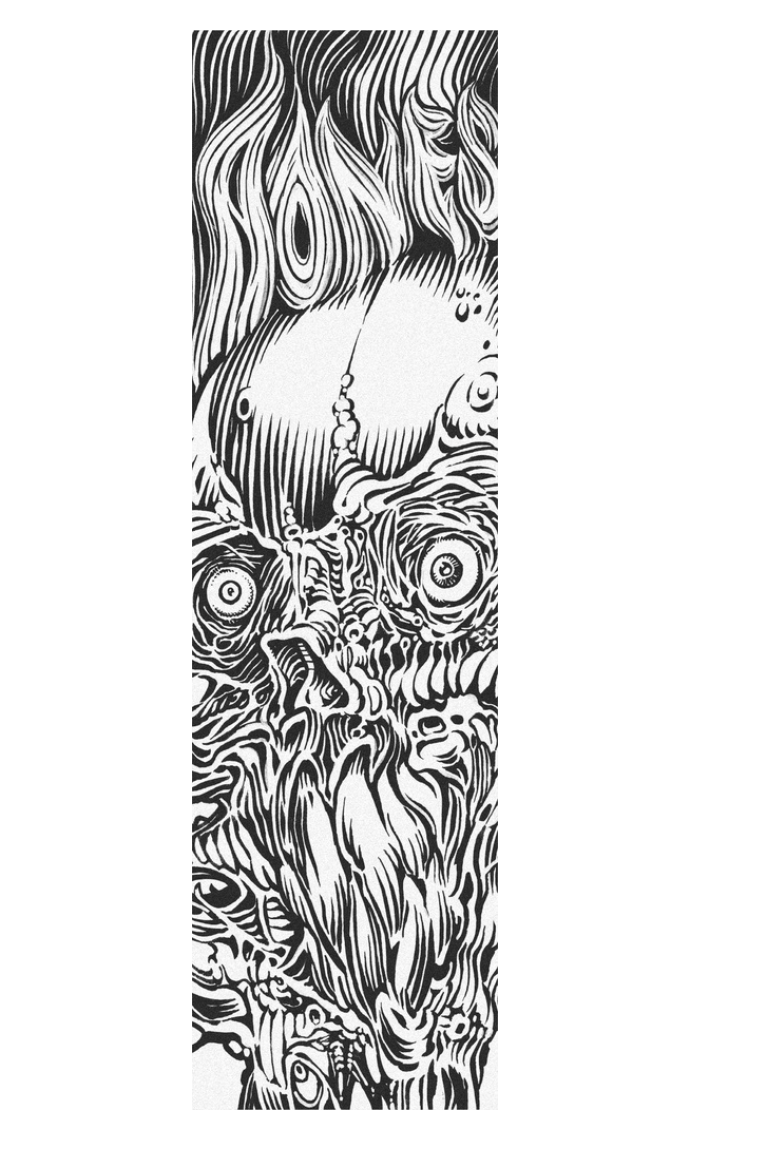 BONES WHEELS 9" X 33" STARE DOWN WHITE SHEET