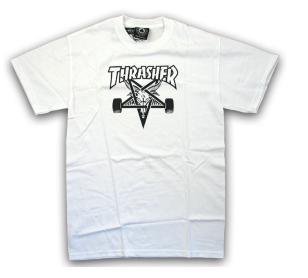 THRASHER SK8 GOAT WHITE SS M