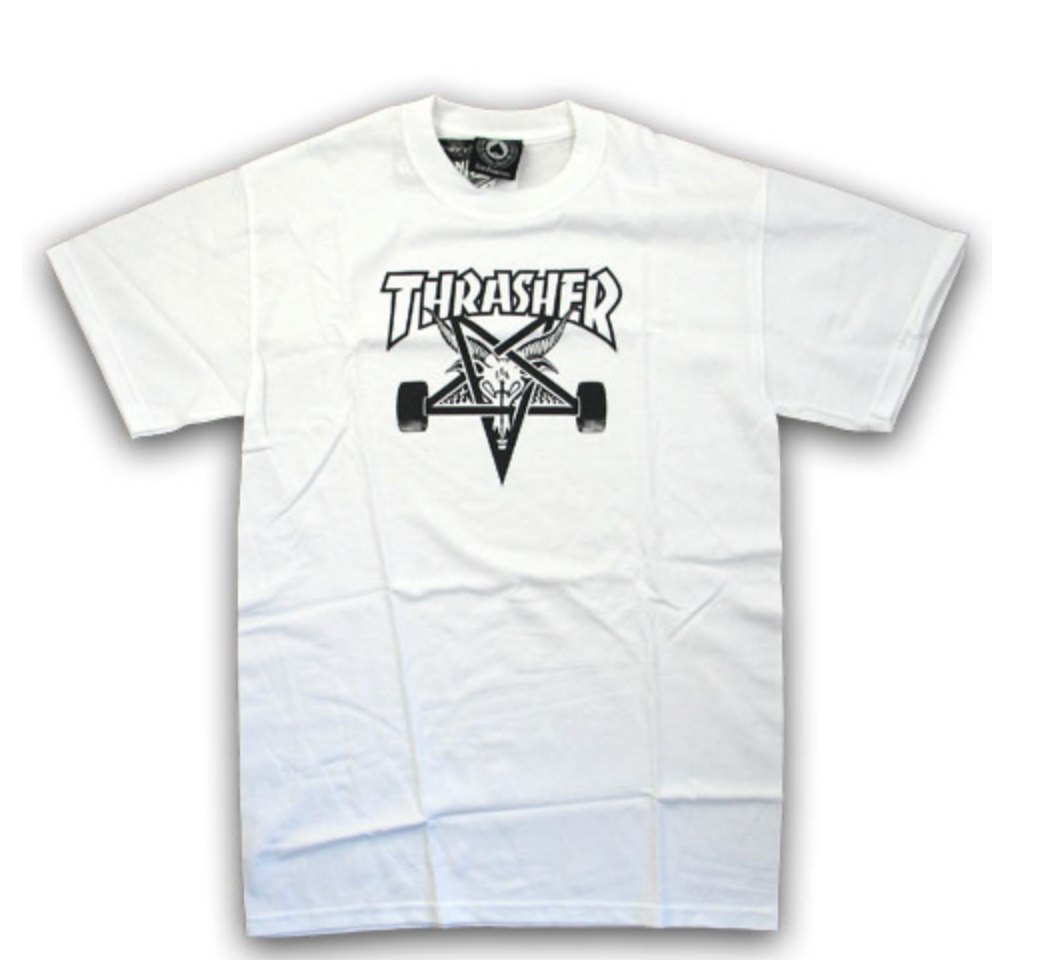 THRASHER SK8 GOAT WHITE SS S