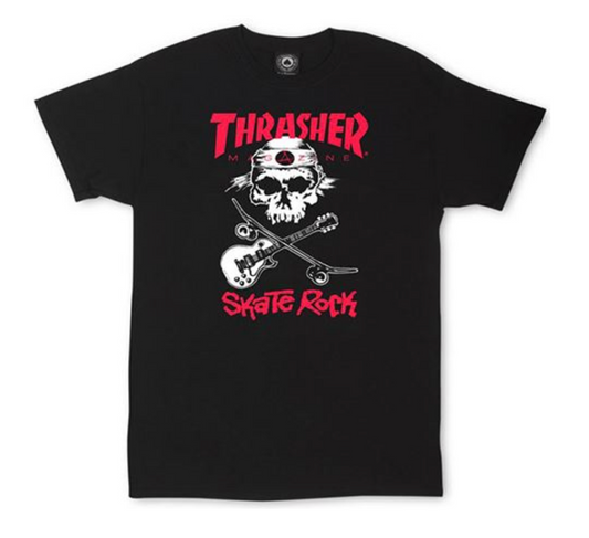 THRASHER NEW SK8 ROCK BLACK SS S