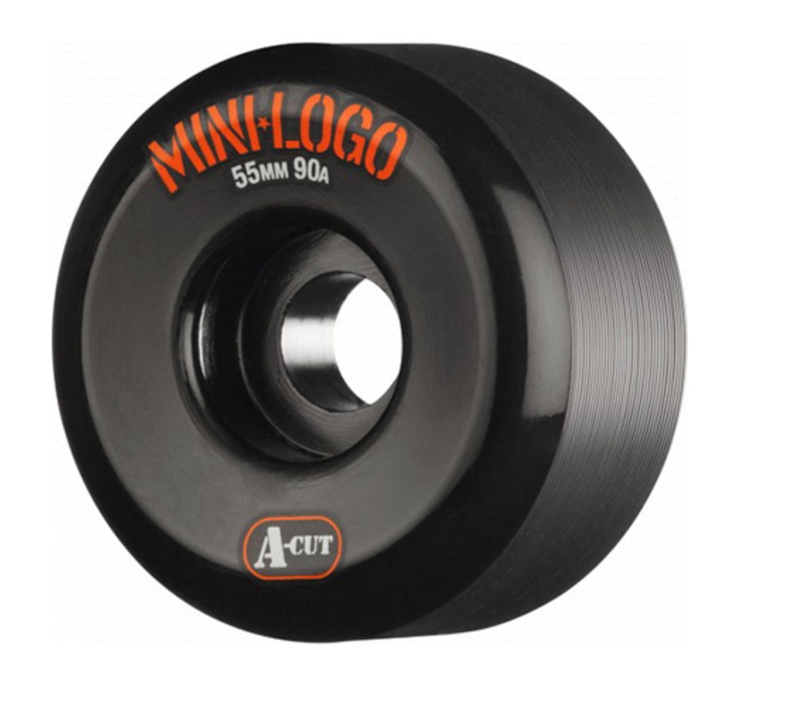 MINI LOGO HYBRID A CUT BLACK 55MM 90A (Set of 4)