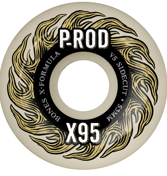 BONES X-FORMULA P-ROD PRO V5 SIDECUT 53MM 95A (Set of 4)