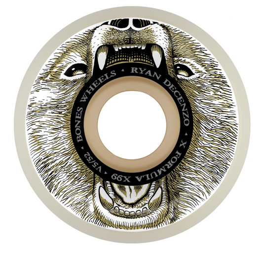 BONES X-FORMULA DECENZO BEAR GRILLS V5 SIDECUT 52MM 99A (Set of 4)