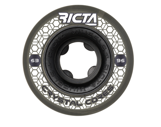 53mm Crystal Cores Clear Wide 95a Ricta Skateboard Wheels