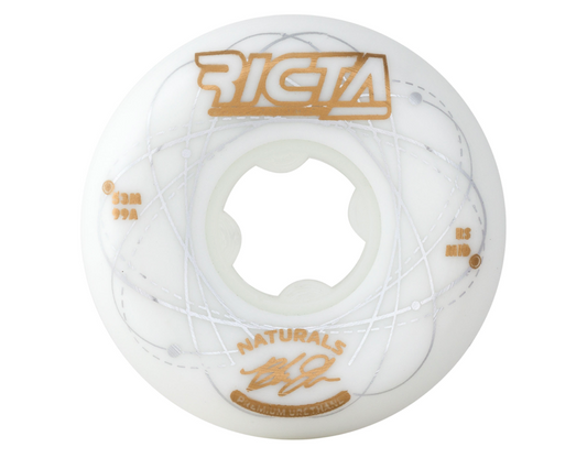 53mm Johnson Orbital Naturals White Gold Mid 99a Ricta Wheels