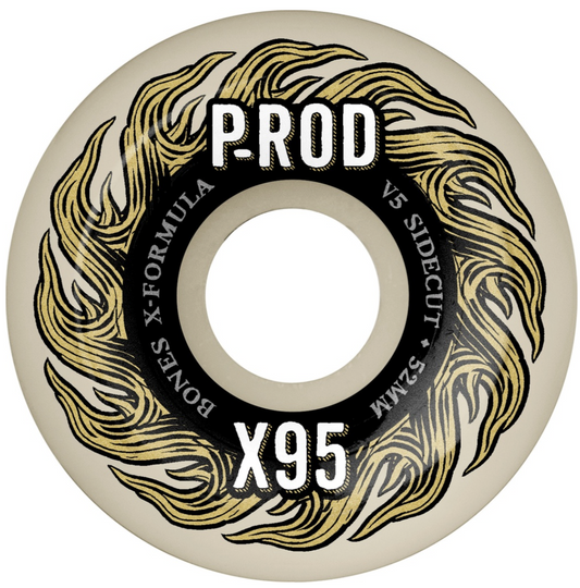 BONES X-FORMULA P-ROD PRO V5 SIDECUT 52MM 95A (Set of 4)