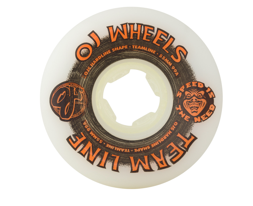 55mm Team Line Original White Black/Orange Hardline 99a OJ Wheels