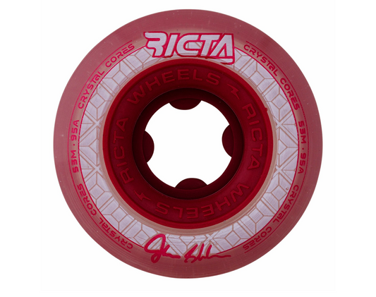53mm Shanahan Crystal Cores Clear Metallic Red 95a Ricta Wheels