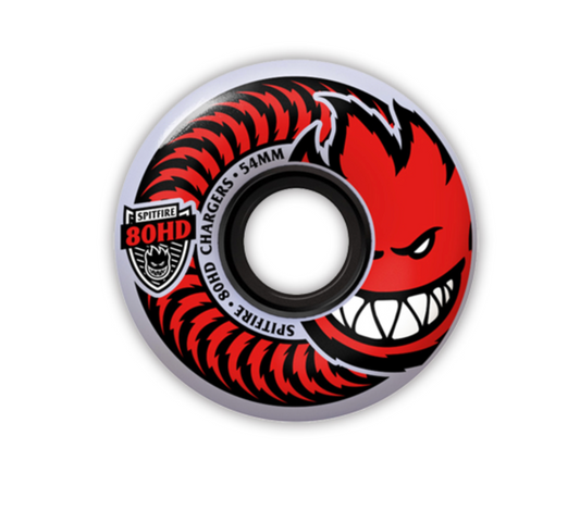 SPITFIRE 80HD CHARGER CLASSIC FULL CLEAR/RED 54MM (Set of 4)