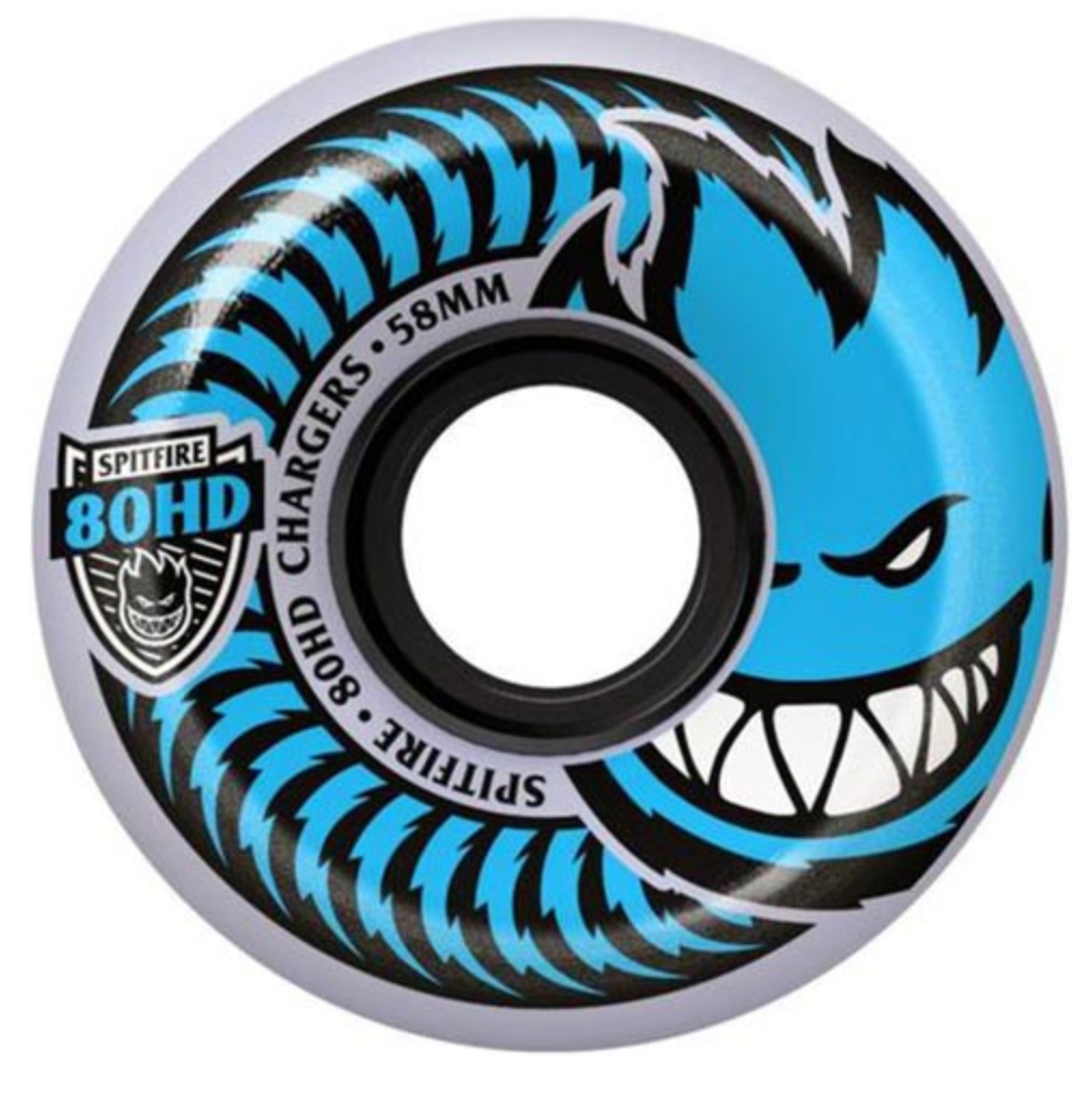SPITFIRE 80HD CHARGER CONICAL FULL CLEAR/BLUE 56MM (Set of 4)