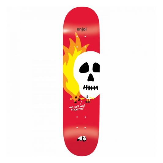 ENJOI SKULLS AND FLAMES DECK-8.25 RED hyb