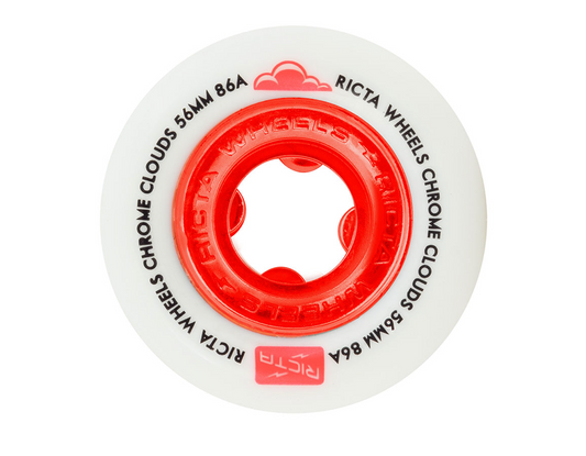 56mm Chrome Clouds Red 86a Ricta Wheels