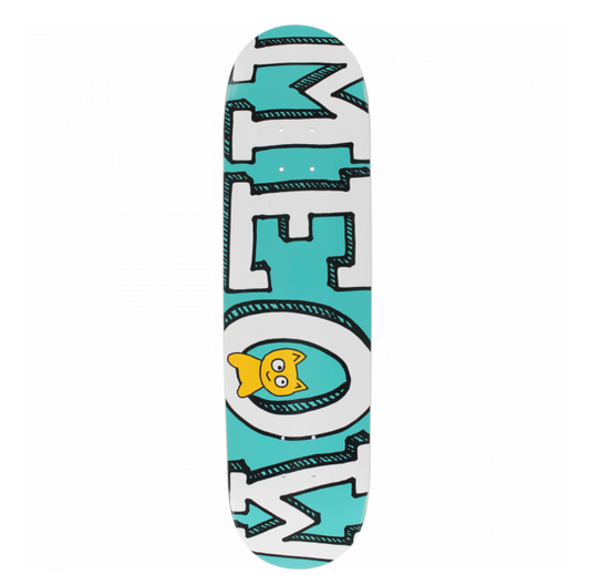 MEOW LOGO DECK-8.0 TEAL
