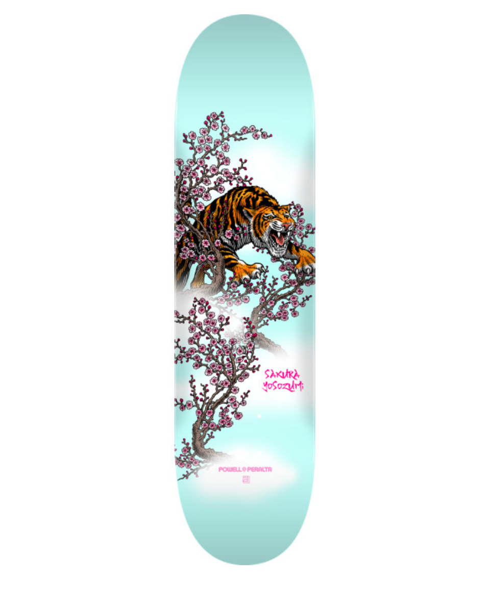 POWELL YOSOZUMI TIGER LIGHT BLUE DECK 8.00