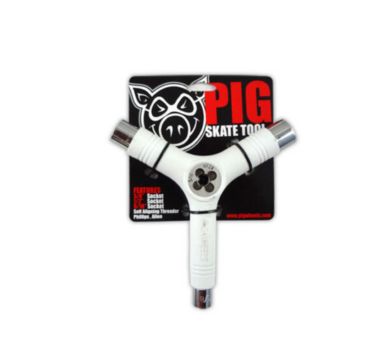 PIG TRI-SOCKET THREADER SKATE TOOL WHITE