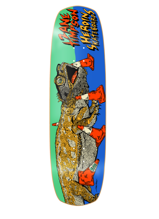 HEROIN ZANE TIMPSON DUDE SYMMETRICAL DOUBLE SHOVEL SHAPED DECK 9.0