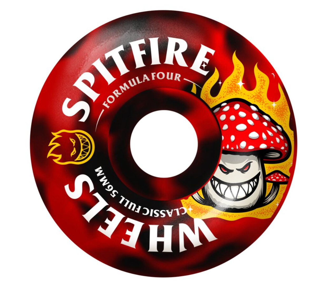 SPITFIRE FORMULA FOUR SHROOM BIGHEAD SWIRL CLASSIC FULL 56MM 99D (Set of 4)