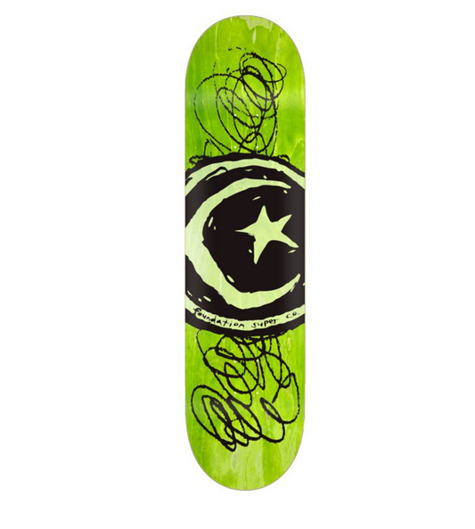FOUNDATION TEAM STAR & MOON SCRIBBLE DECK 7.75