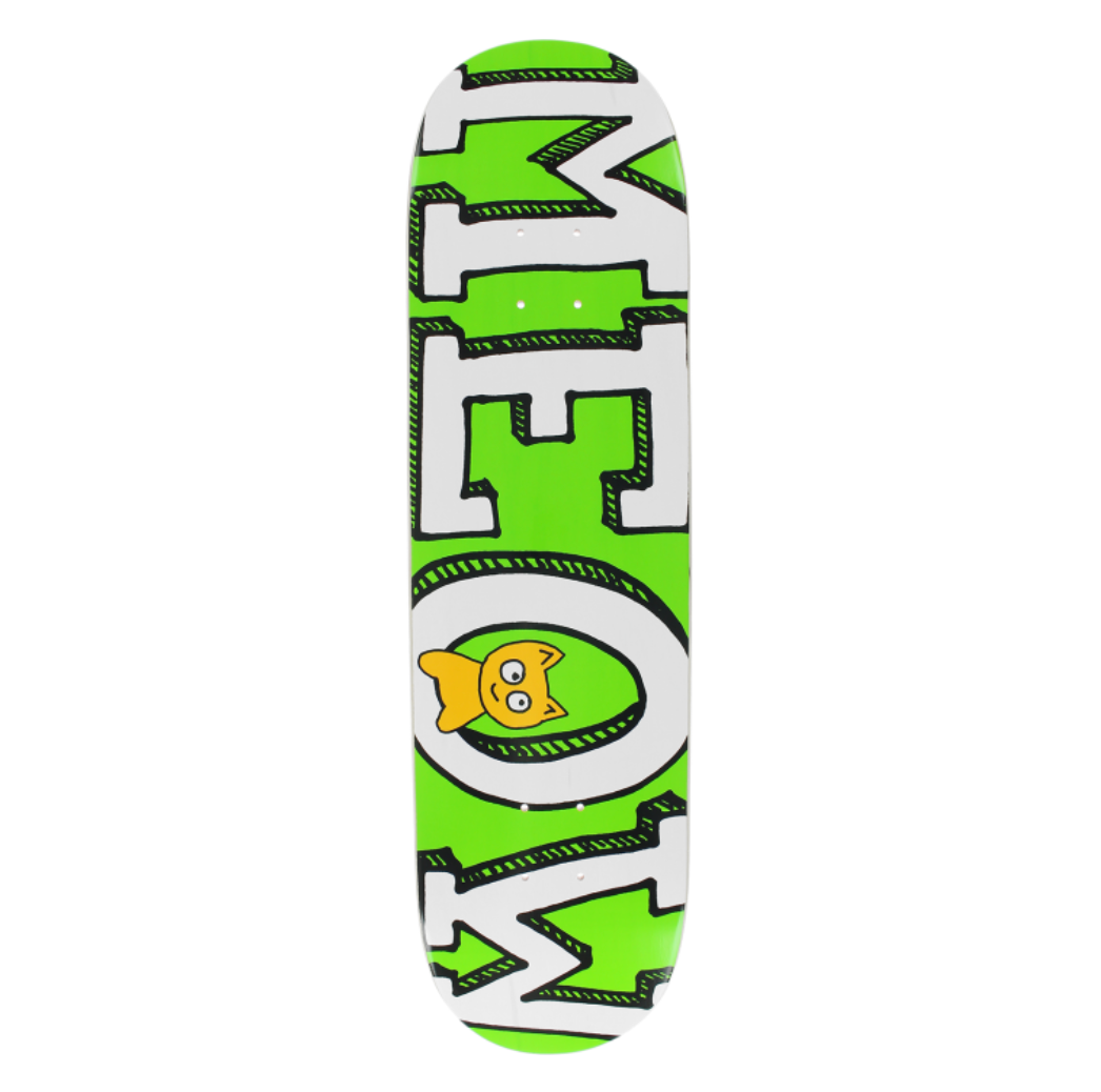 MEOW LOGO DECK-8.25 GREEN
