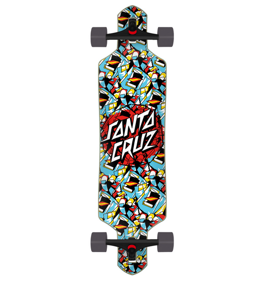 Screaming Scratched Hand Dot 9.0in x 36in Drop Thru Cruzer Santa Cruz