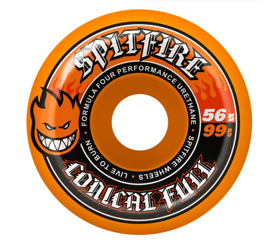 SPITFIRE FORMULA FOUR CONICAL FULL ORANGE 56MM 99D (Set of 4)