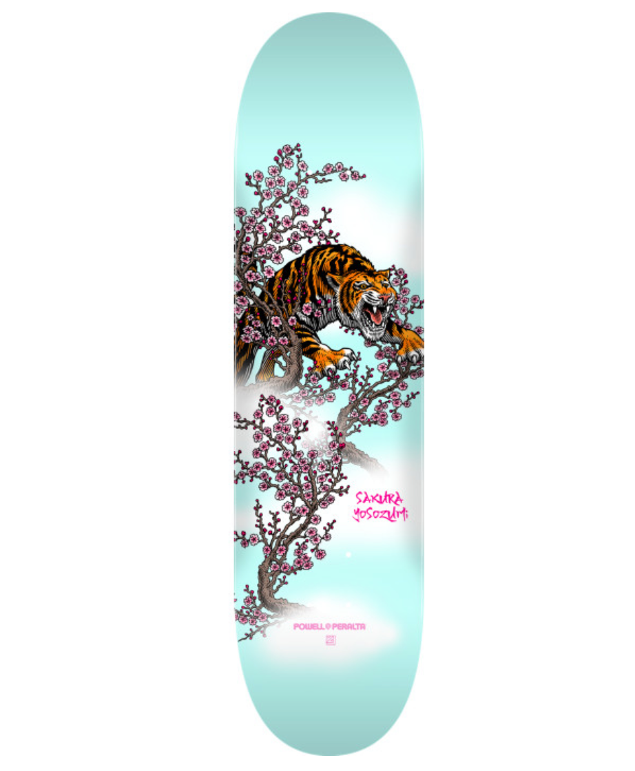 POWELL YOSOZUMI TIGER LIGHT BLUE DECK 8.25