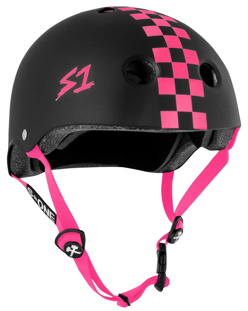 S1 Lifer Black Matte w/ Pink Checkers