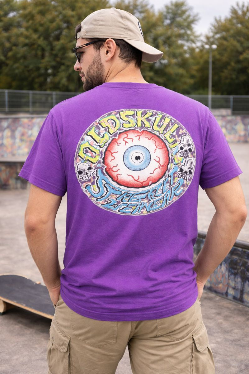 Old Skull Streetwear – Purple Eyeball Tee